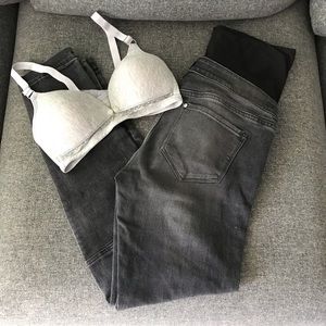 BOTH Mama skinny ankle jeans with nursing bra